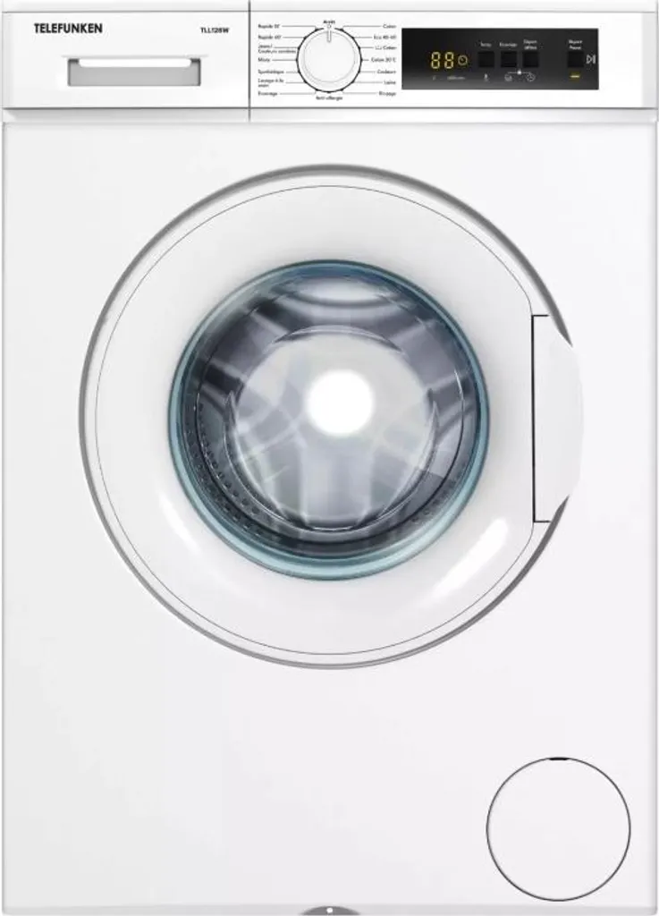 Lave-linge frontal Telefunken TLL128W 51L 1200 tours/min blanc