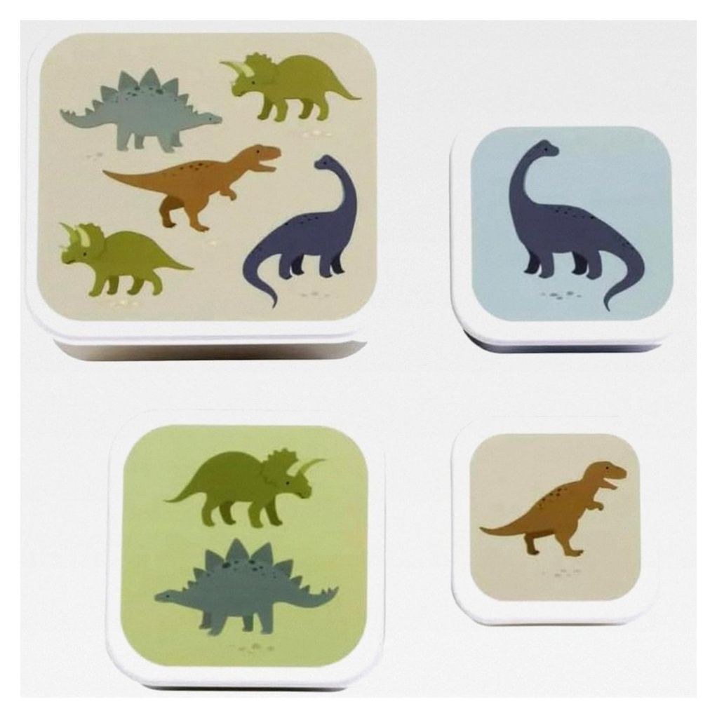 Brot- und Snackdosen 4er Set Dinosaurier