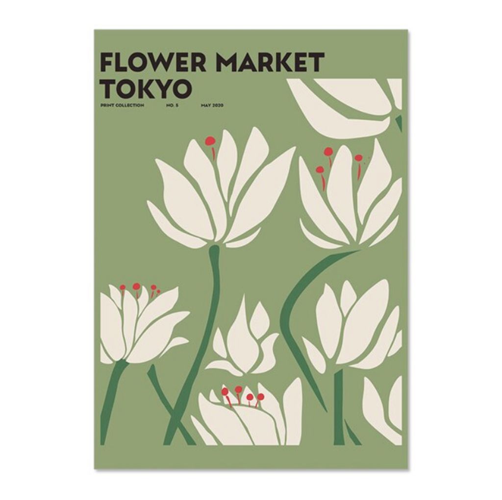 TPFLiving Kunstdruck LW-1203 (OHNE RAHMEN) Poster - Leinwand - Wandbild - Hochauflösender Giclée-Druck, langlebig und hochwertig - Blumen, Floral...