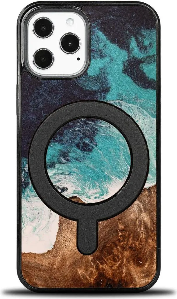 Custodia Biodegradabile MMore Per IPhone 12/12 Pro – Colore Blu Mare Profondo, Realizzata In Paglia Di Lino, Ecologica E Compostabile - 3