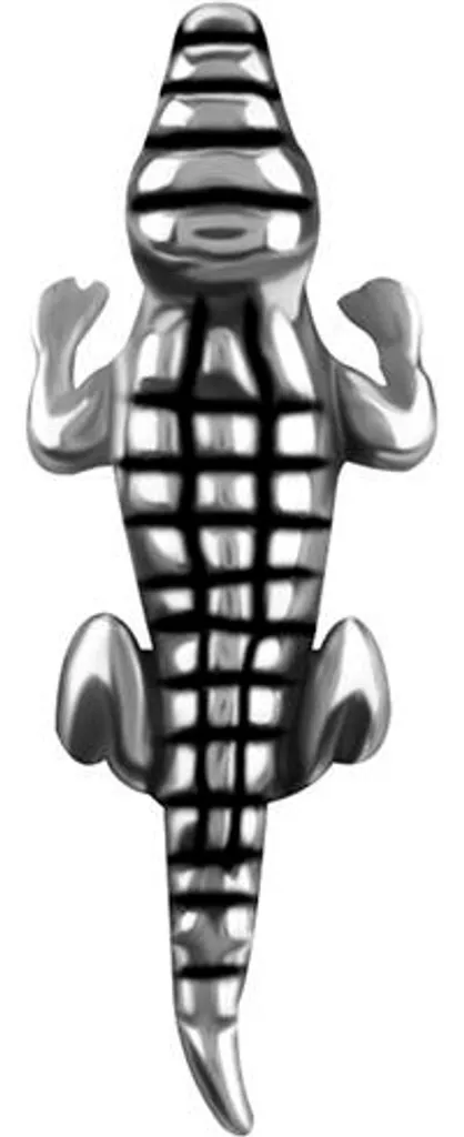 Fermoir Push-in Crocodile Argent PI-032 pour bijoux de piercing de qualité - 2