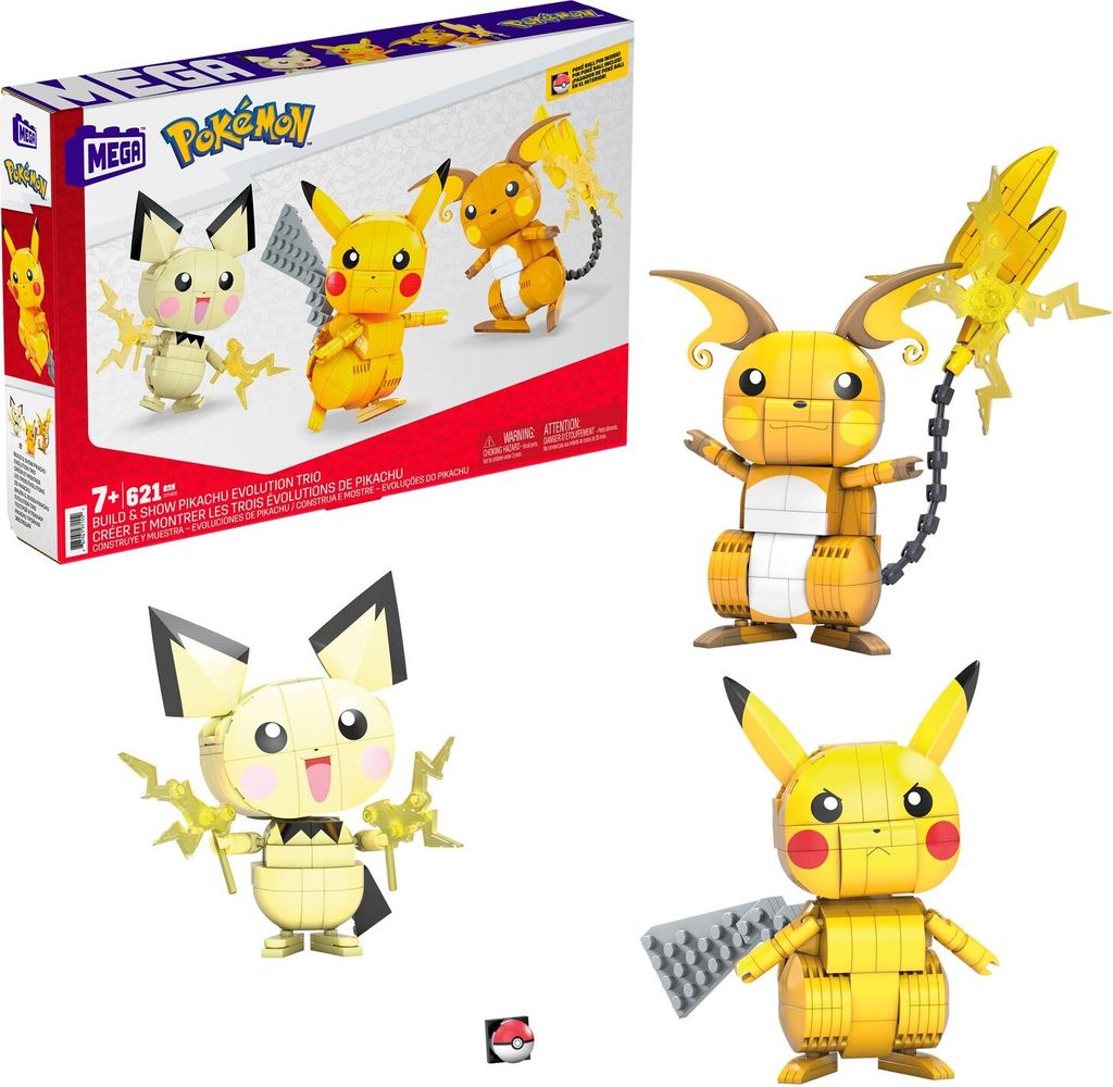 MEGA CONSTRUX Pokemon Pikachu Trio 3-pack GYH06 /4 Immagine del prodotto 