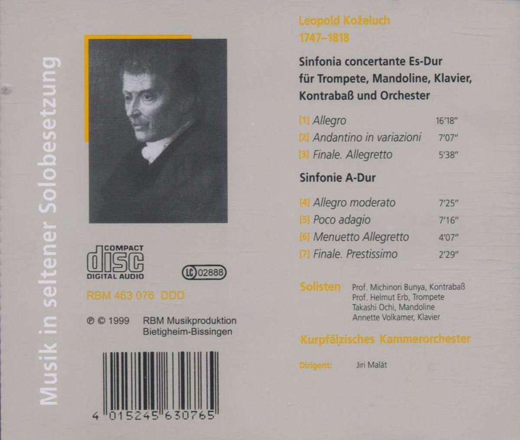 Bunya/Erb/Ochi/Volkamer/Malat: Sinfonia Concertante Es-Dur/S