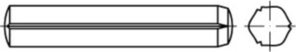 Reyher Zyl.kerbstifte m. Fase ISO 8740 Stahl 3 x 22 (250 Stück)