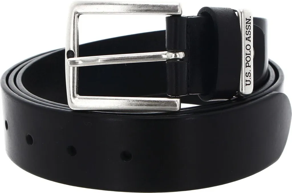Cintura Uomo U.S. Polo Assn Hitchcock W115 Nera - Pelle Resistente