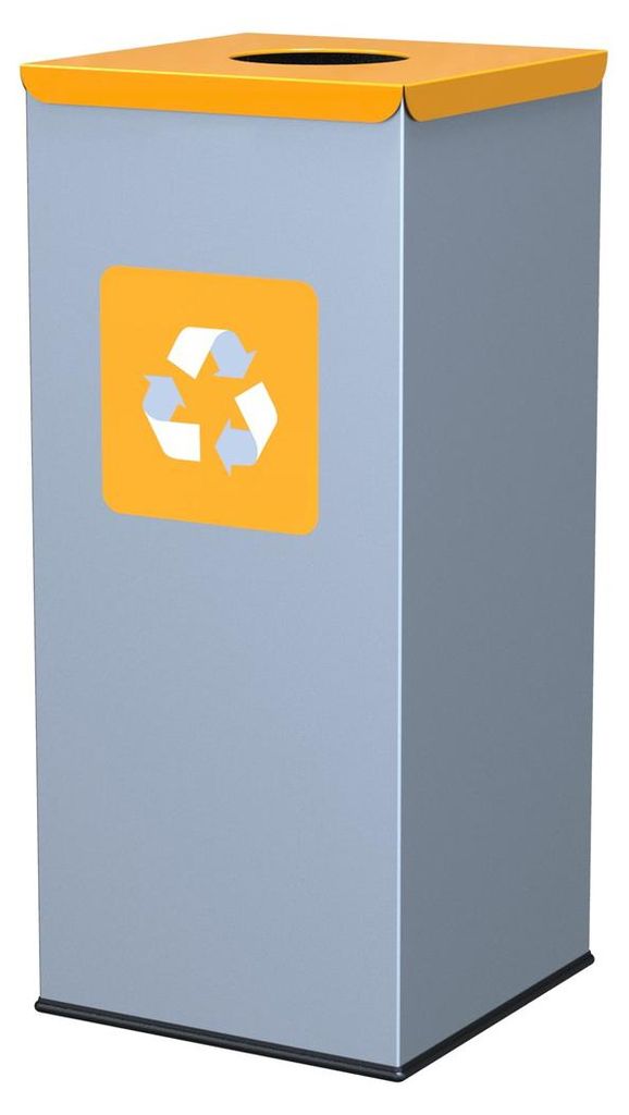 Alda Eco - Cestino quadrato da 60 litri - Giallo Immagine del prodotto 