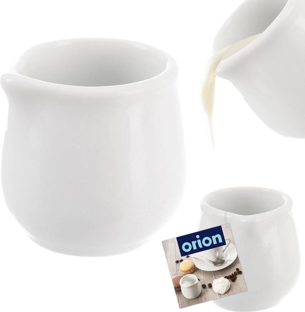 Weißes Milchkännchen aus Porzellan, Soße, MONA, 40 ml, Produktbild 