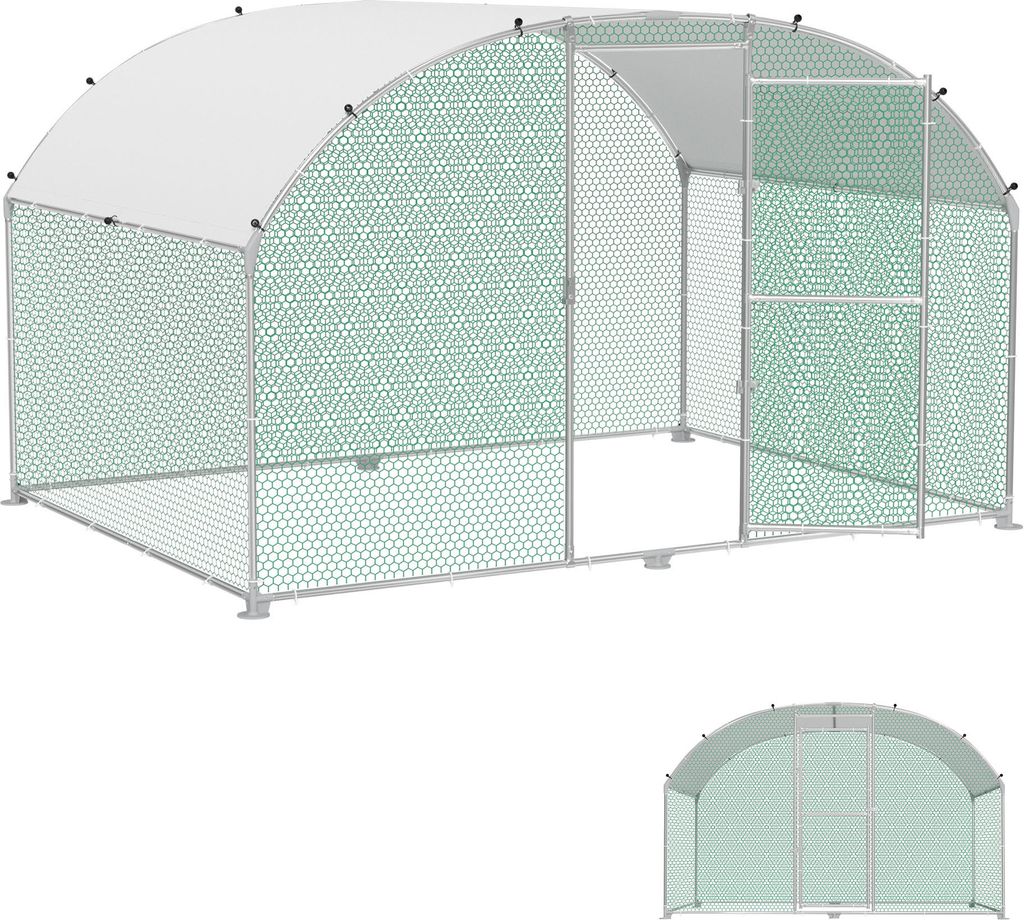 LARS360 Kompakter Hühnerstall 3x2m – Metall Freigehege mit Produktbild 