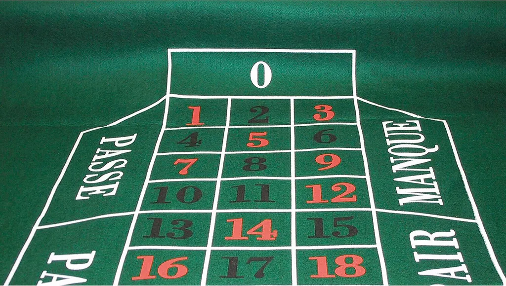 Tapis de Roulette Antidérapant 180x90cm en Feutre Vert HOT Games