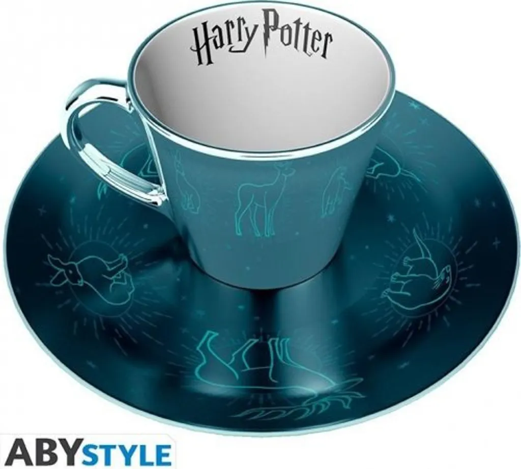 Tasse Harry Potter Patronus avec soucoupe 300 ml pour fans de saga