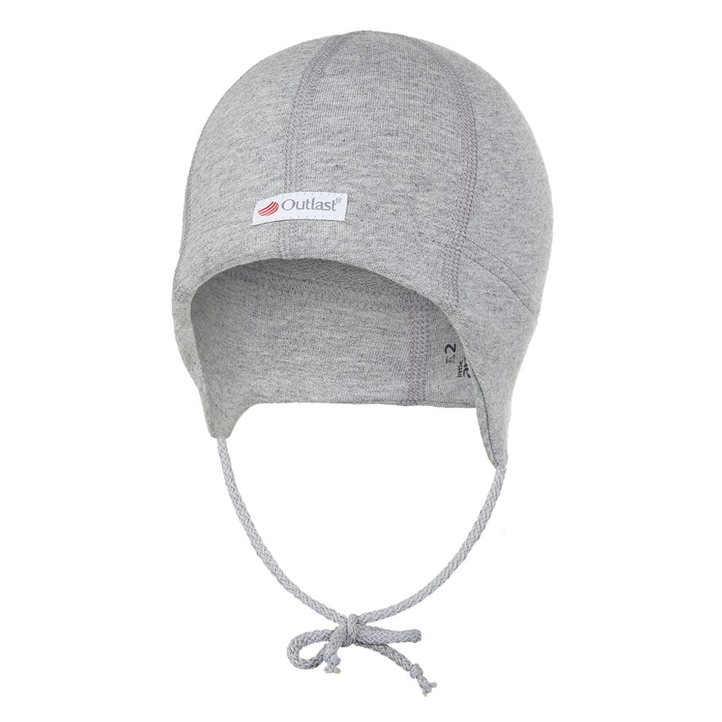 Mütze schnürend Flachnaht Outlast - grau meliert, 2 | 39-41 cm