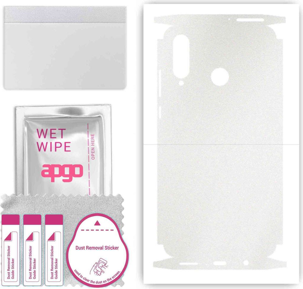 apgo Rückseite + Seiten Schutzfolie, Skin, kompatibel mit Huawei P30 lite New Edition, Hinten Displayschutzfolie aus Vinylfolie, kratzfest, einfac...