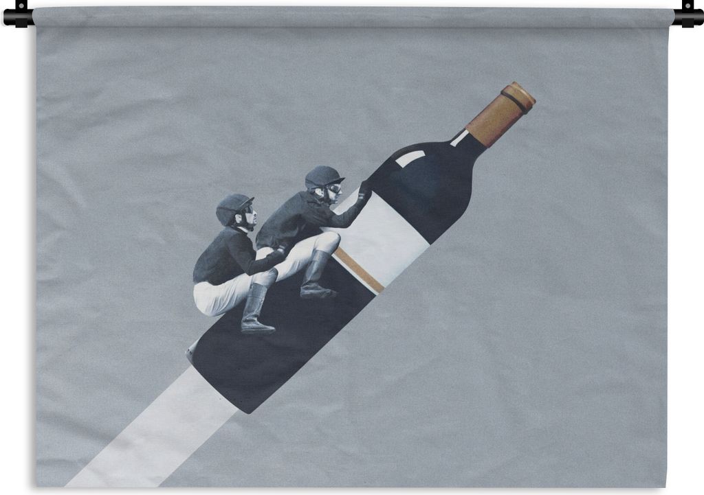 MuchoWow Wandteppich Wandbehang Flasche - Männer - Vintage 150x112.50 cm Tapisserie Dekoration Wandtuch - Wanddecke - Wandteppiche