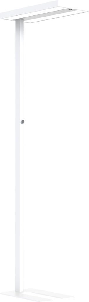 A white LED floor lamp on a white background.