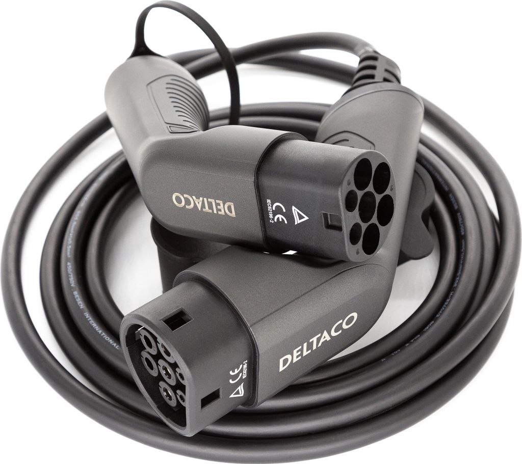 DELTACO e-Charge, Kabeltyp 2 - Typ 2, 1-phasig, 16A, 10M Produktbild 6