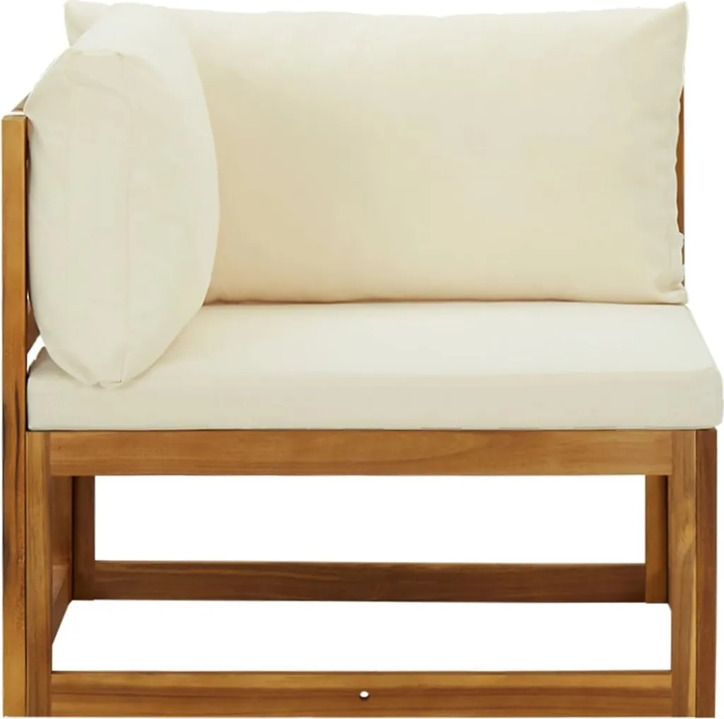 Canapé d'angle blanc crème avec coussins, ensemble modulable de luxe