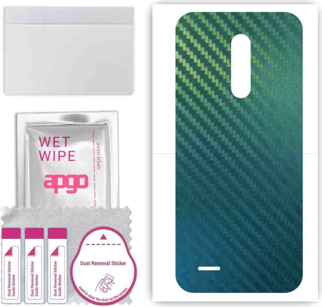apgo Rückseite Schutzfolie, Skin, kompatibel mit Ulefone Note 8P, Hinten Displayschutzfolie aus Vinylfolie, kratzfest, einfache Montage - Kohlenst...