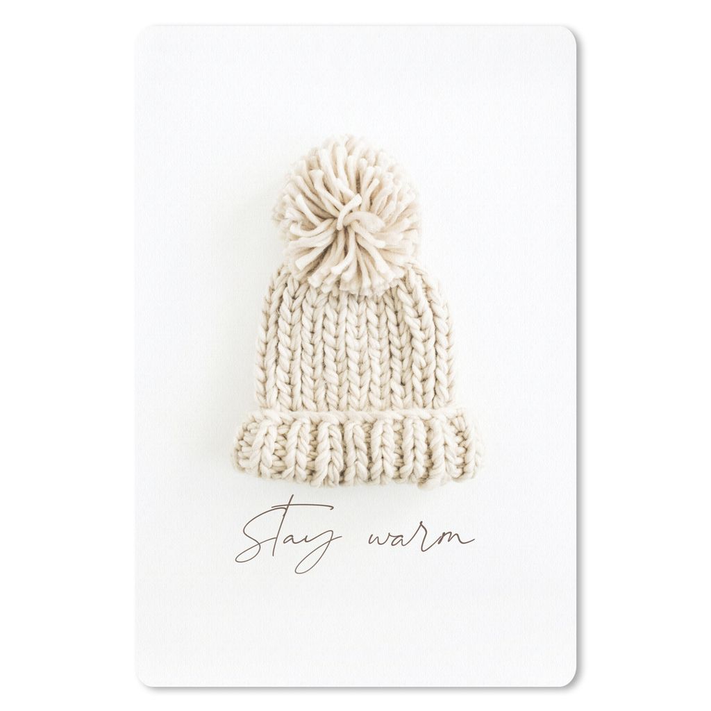 MuchoWow Mauspad Mousepad Winter - Mütze - Zitat 18x27 cm - Mousepads - Maus Mat - Pad - Mausunterlage