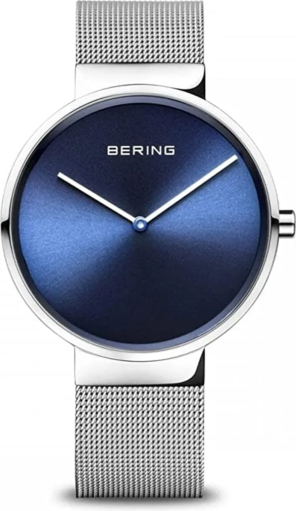 Montre chic femme Bering Classic argent brillant pour tenue de soirée