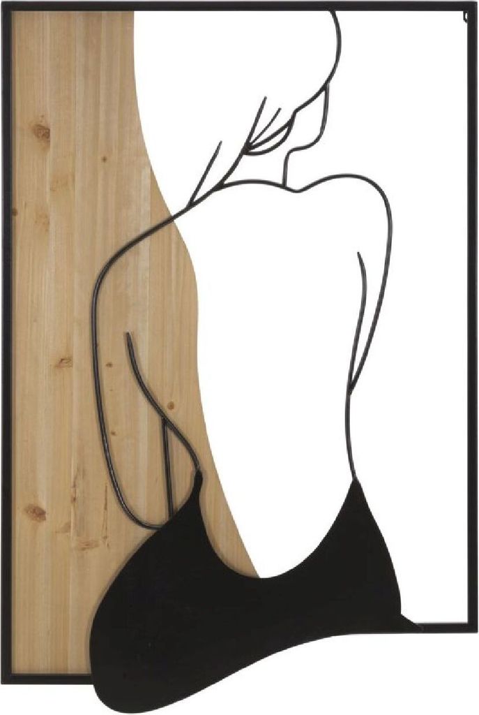 Mauro Ferretti Wandpaneel Schönheit 60x2x90 cm schwarz braun