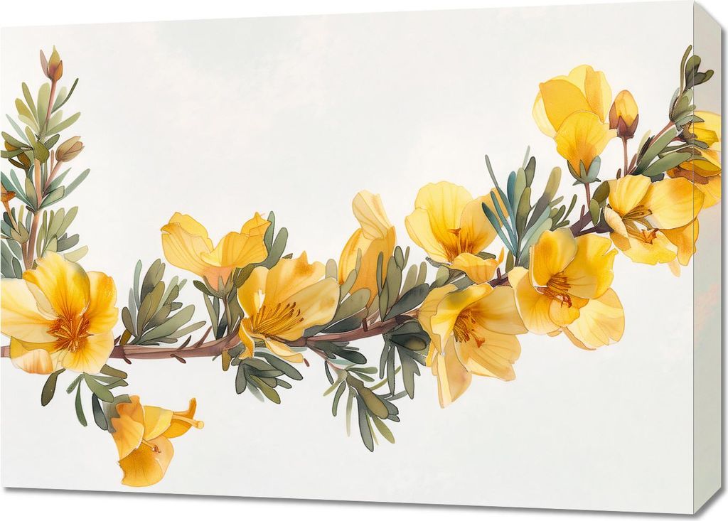 Bild 70x50cm Gelbe Blumen