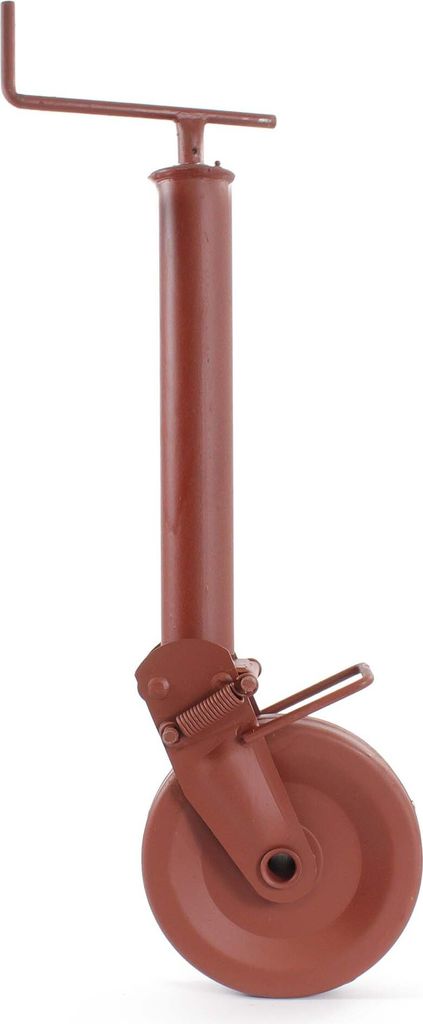 Ruota Jockey Per Caravan E Rimorchio 48 Mm - Acciaio Zincato, Portata 150kg, Corsa 230mm