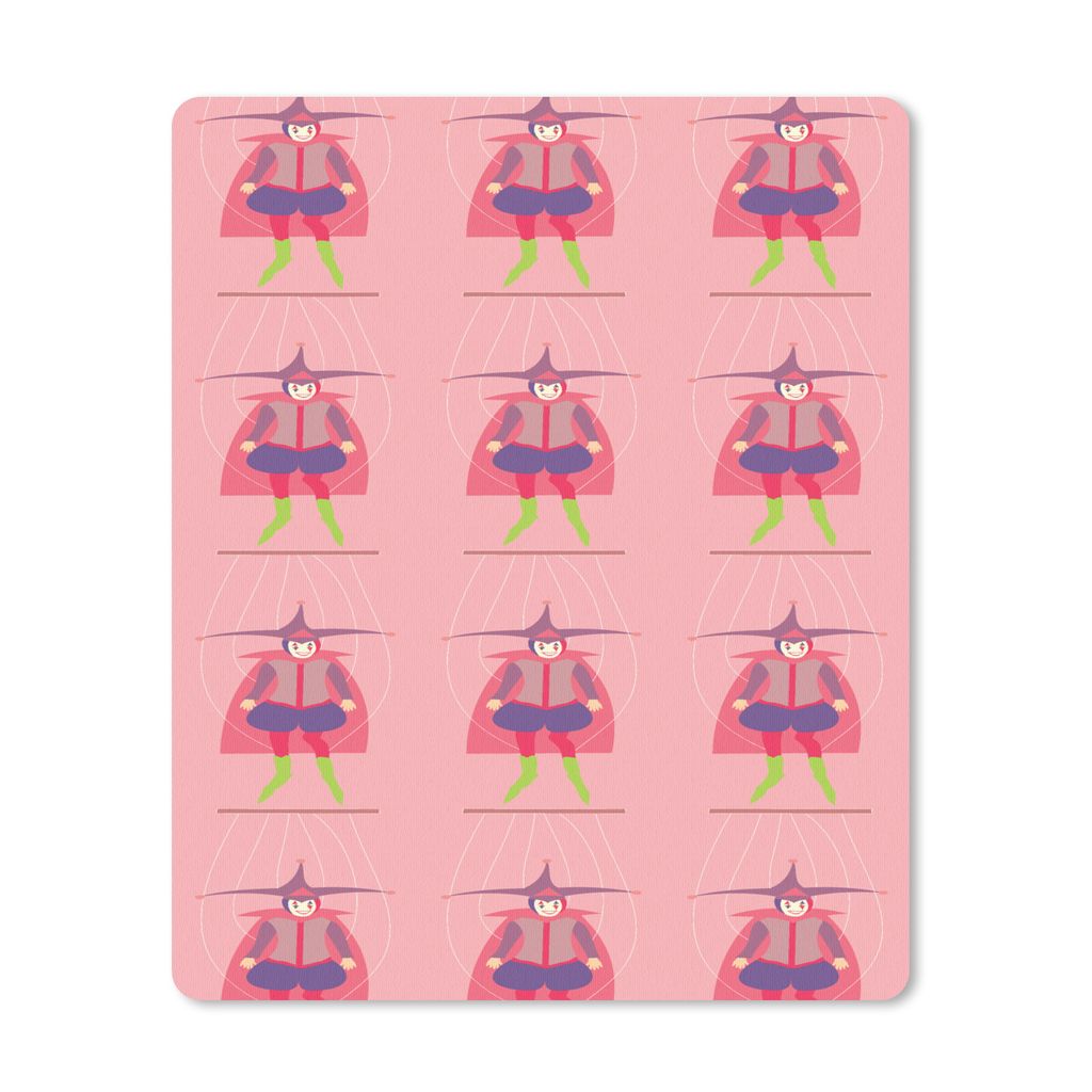 MuchoWow Mauspad Mousepad Karneval - Schnittmuster - Joker 19x23 cm - Mousepads - Maus Mat - Pad - Mausunterlage - Mauspads - Spielen