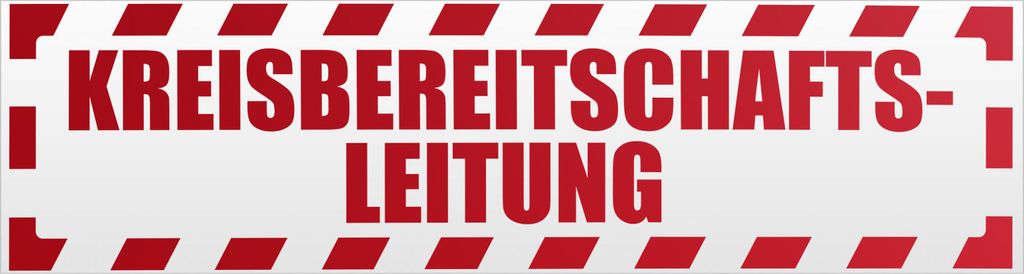 Kiwistar Kreisbereitschaftsleitung gestreift Magnetschild Schild magnetisch - 60cm Rot - reflektierend - Magnetfolie für Auto PKW Kfz