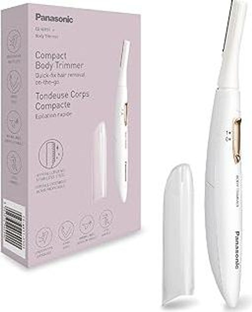 Panasonic ES-WR51 kompakter Body-Trimmer, Bikini-Trimmer, Haarentferner für Frauen, Damenrasierer, trocken, Batteriebetrieben, Epilierer, Körpert...