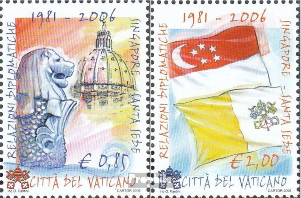 Briefmarken Vatikanstadt 2006 Mi 1569-1570 (kompl.Ausg.) gestempelt Diplomatische Beziehungen