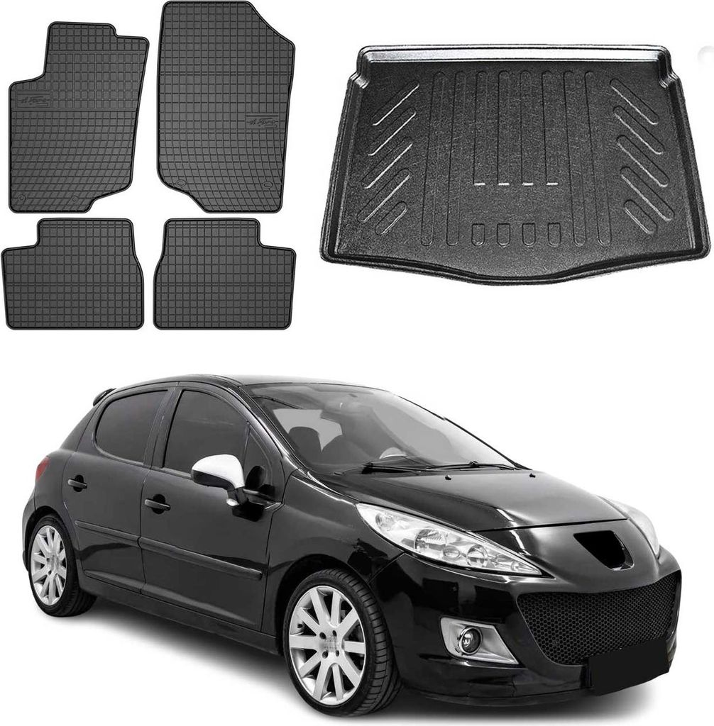 Tapis & bac de coffre Set pour Peugeot 207 break 2006-2012 Image du produit 