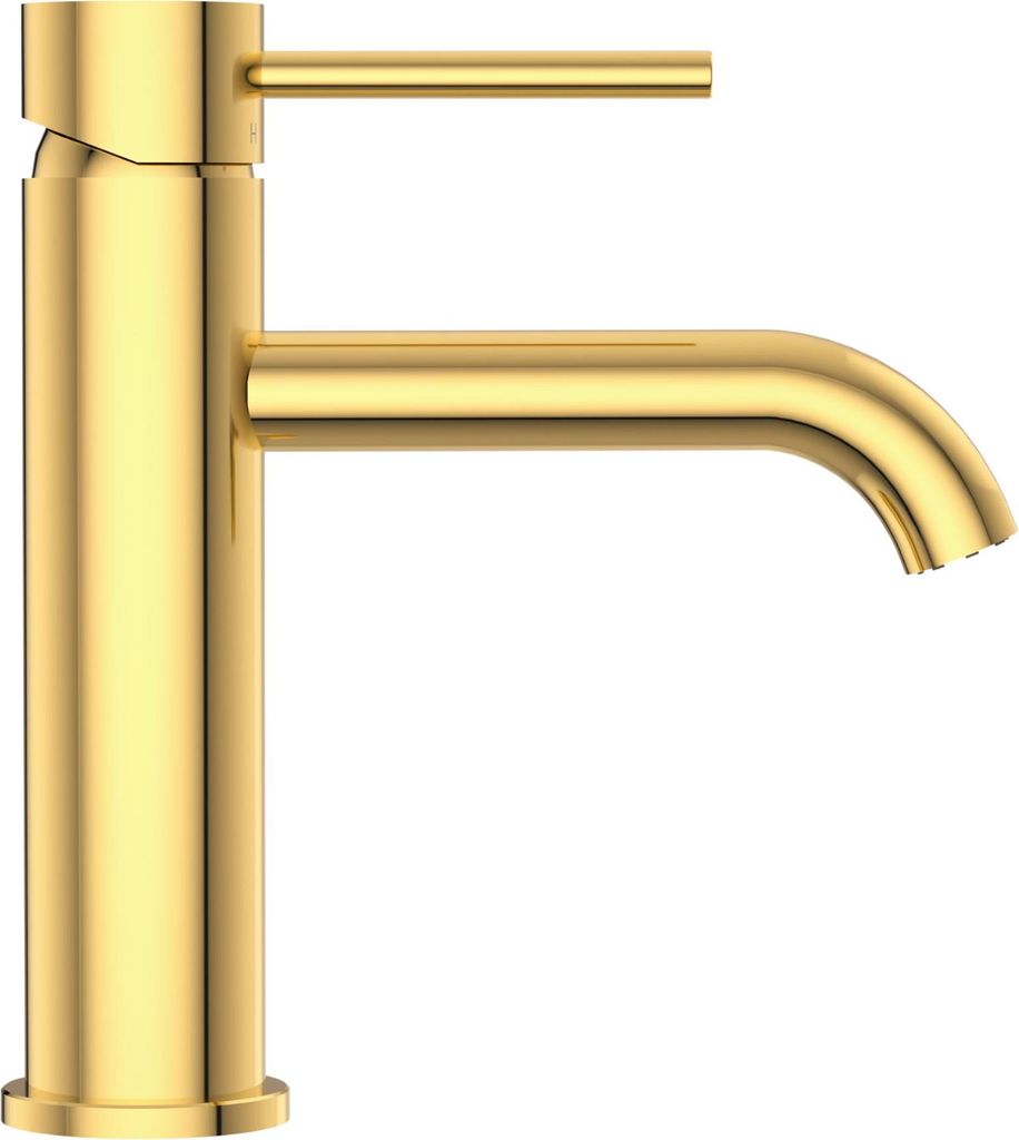 Balneo Wasserhahn Waschtischarmatur glänzend gold Edelstahl | Einhandmischer für Waschbecken CASCADE