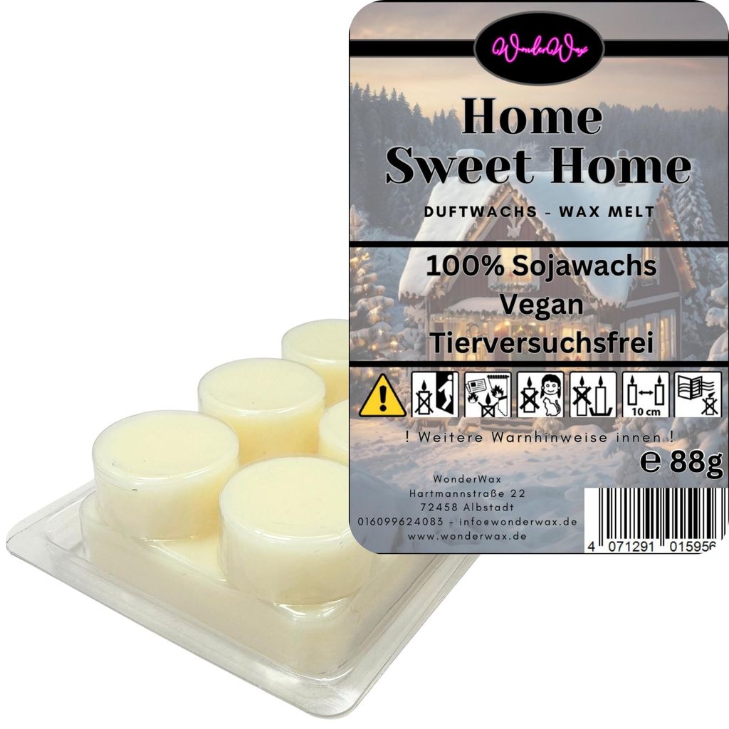 WonderWax Duftwachs Wax Melts für Duftlampe, 6 Kreise Duftmelt Wachsmelt Sojawachs Duftwachs Würfel für Raumdüfte, Wachs Duftöl Winter Indoor ...