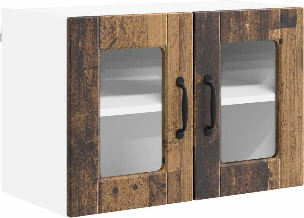 Pensile Cucina Industriale 60cm Legno Recuperato | Arredo Salvaspazio