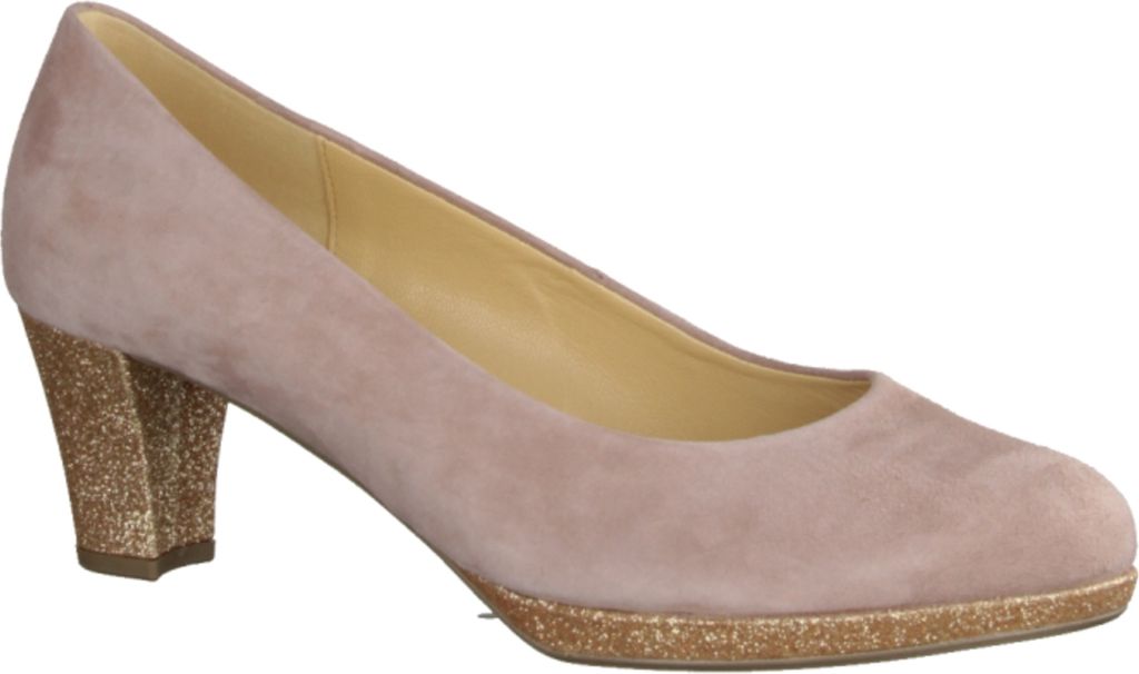 GABOR Damen Pumps aus braunem Leder und Wildleder 38