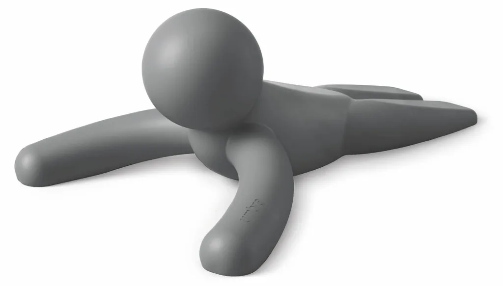 Butée de porte flexible Buddy surface soft-touch antidérapante grise
