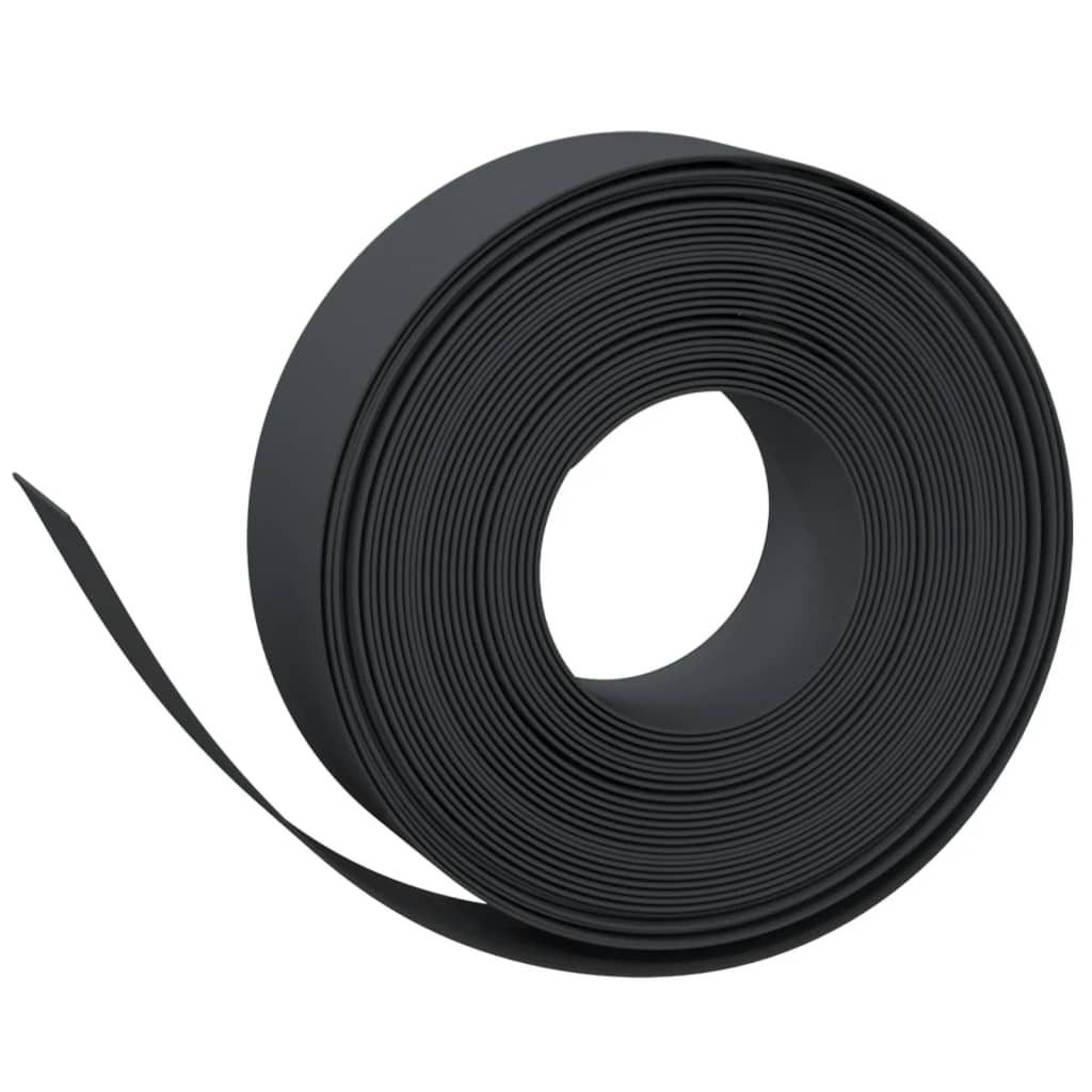 "SALE 2026" Rasenkante Schwarz 10 m 15 cm Polyethylen - Zaunzubehör DE8999891