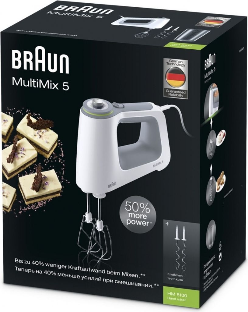 Braun HM5100 Multimix Handmixer Grau Weiß 750 W