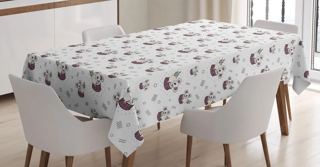 Tovaglia Design ABAKUHAUS 140x200 cm - Palette Malva e Tortora Koala