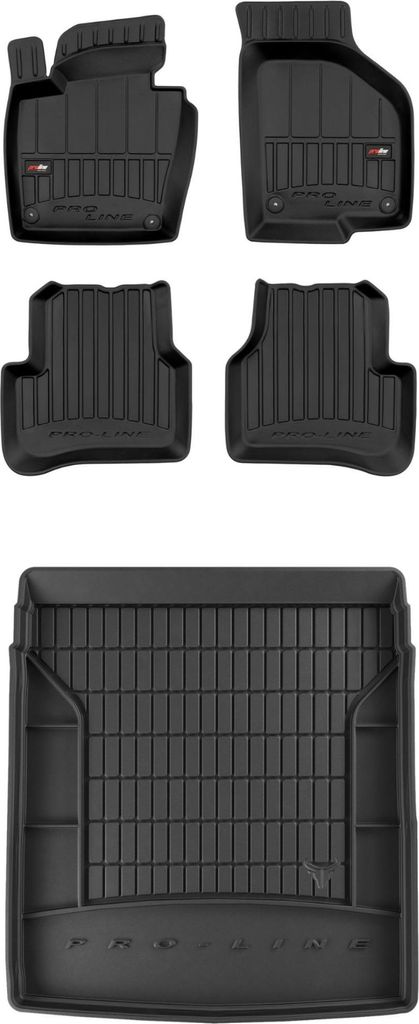 FROGUM Gummimatten Auto Fußmatten + Kofferraummatte für Volkswagen CC 2012-2016