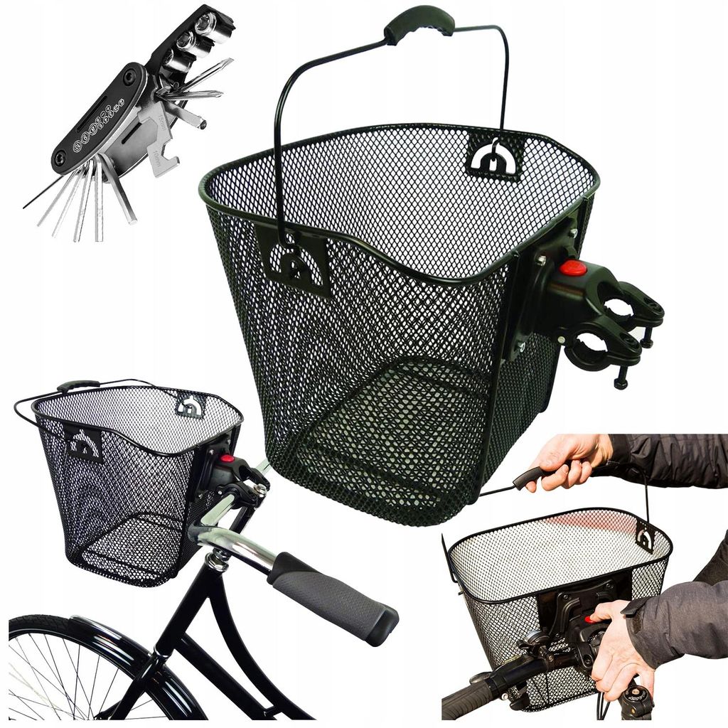 Vorderradkorb für Metall-Fahrradlenker mit Klick + Produktbild 