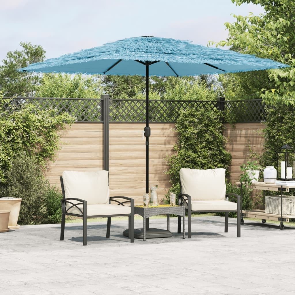 "Rabatt" Sonnenschirm UV Schutz - Strandschirm/Gartenschirm - mit Stahlmast Blau 248x248x248 cm - Sonnensegel CC17547