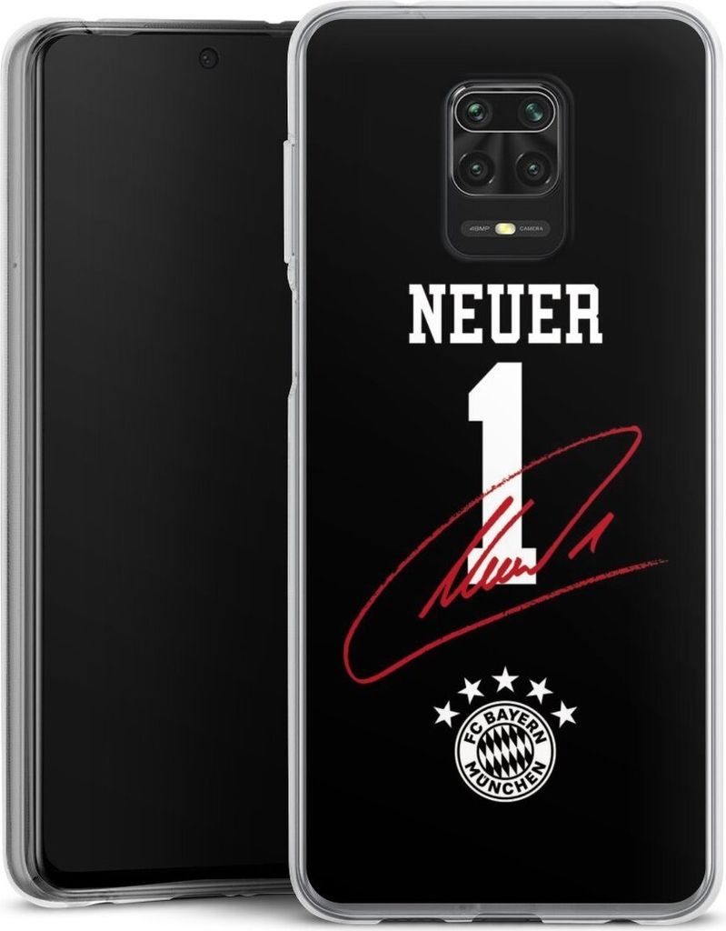 DeinDesign Handyhülle für Xiaomi Redmi Note 9 Pro Silikon Hülle Case Smartphone Schutzhülle FC Bayern München FCB Manuel Neuer