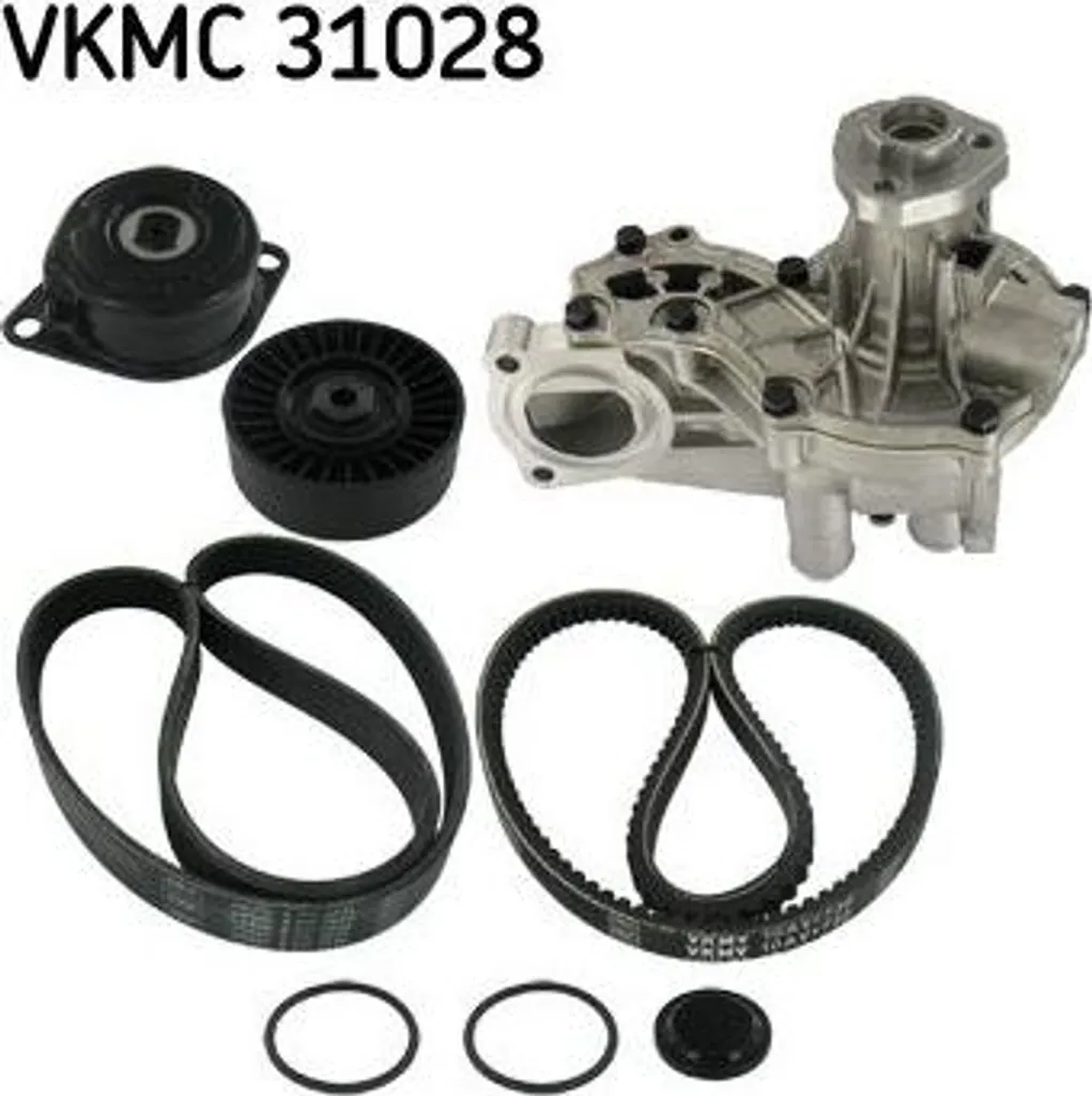 Kit SKF VKMC 31028 Pompe à eau robuste avec courroies pour Golf et Polo