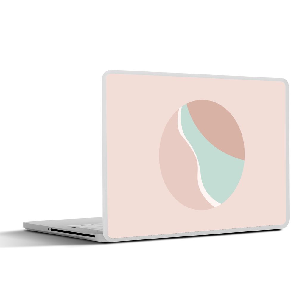 MuchoWow Laptop Aufkleber Sticker Cover Sommer - Strand - Pastell 40x30 cm - Laptop Dekoration - Selbstklebend