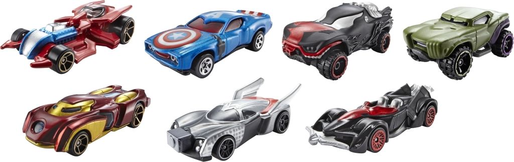HW Marvel 1:64 Character Fahrz.Sortiert