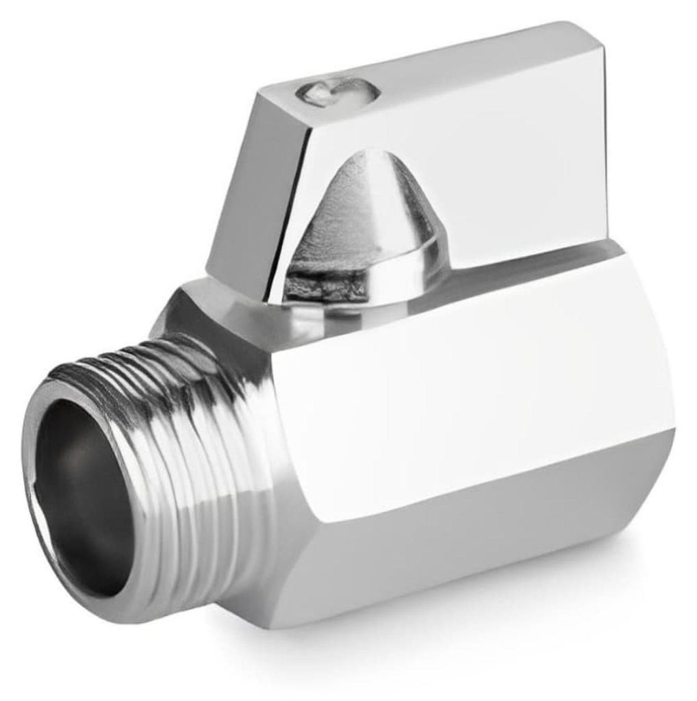 Mini robinet à bille laiton chromé 3/8 Image du produit 