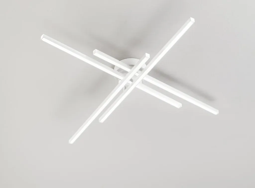 Plafonnier LED Anti-Éblouissement Carré 58W - Finition Blanc Mat Durable