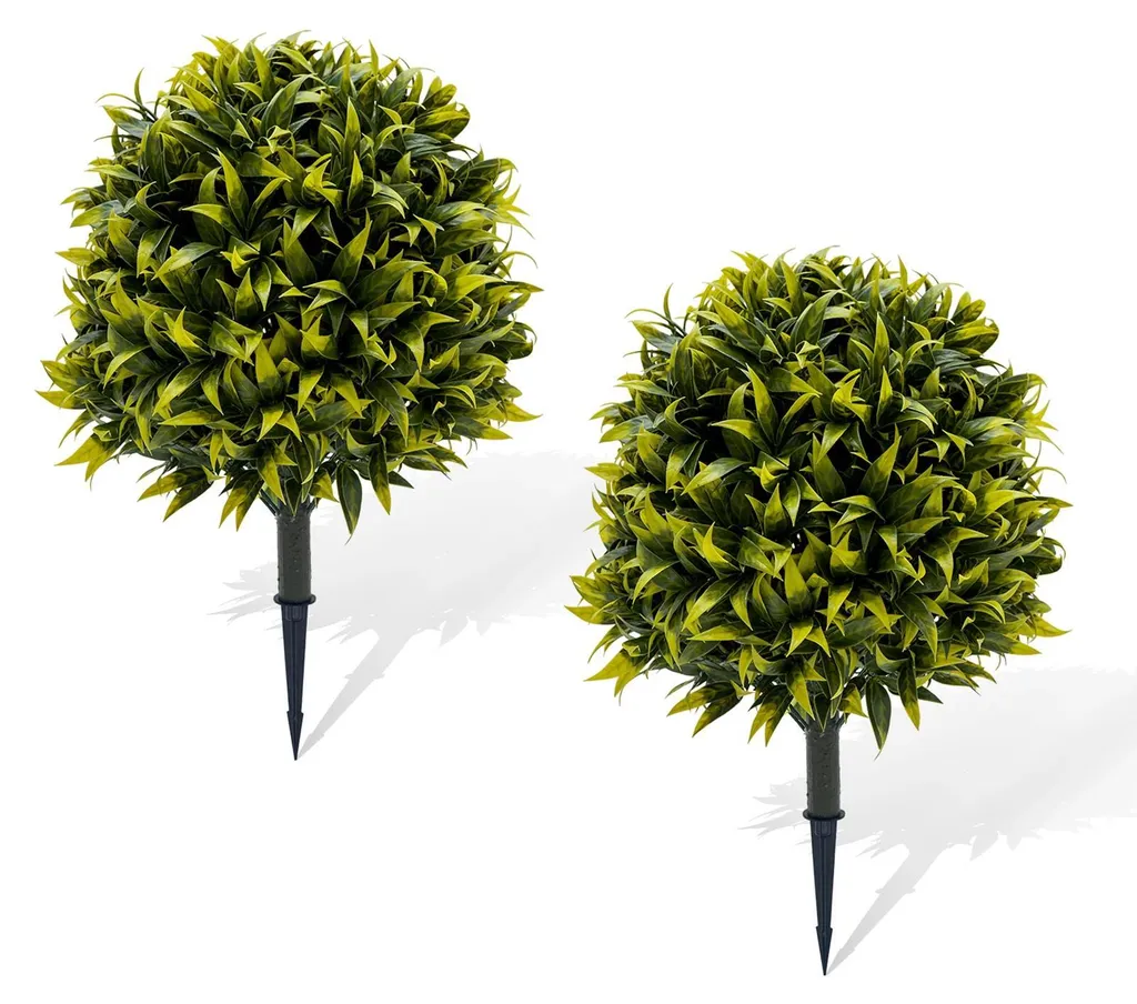 Topiaires Artificiels pour Décoration de Salon - Lot de 2 Plantes Sol