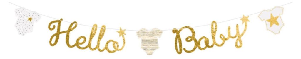 ghirlanda "Hello Baby" oro bianco | 160 cm Immagine del prodotto 